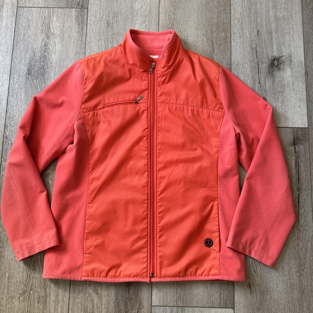 PING‎ Men's Long Sleeve Full Zip Golf Jacket Coat Orange  Size 105 Large #718